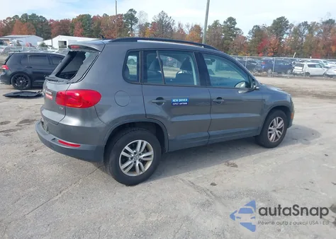 2016 Volkswagen Tiguan S z USA, uszkodzony, nr VIN WVGAV7AX6GW592680